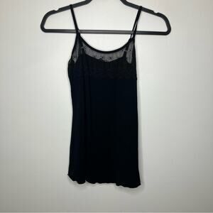 NWT OHZUZA Black Cami Tank Top Lace XS